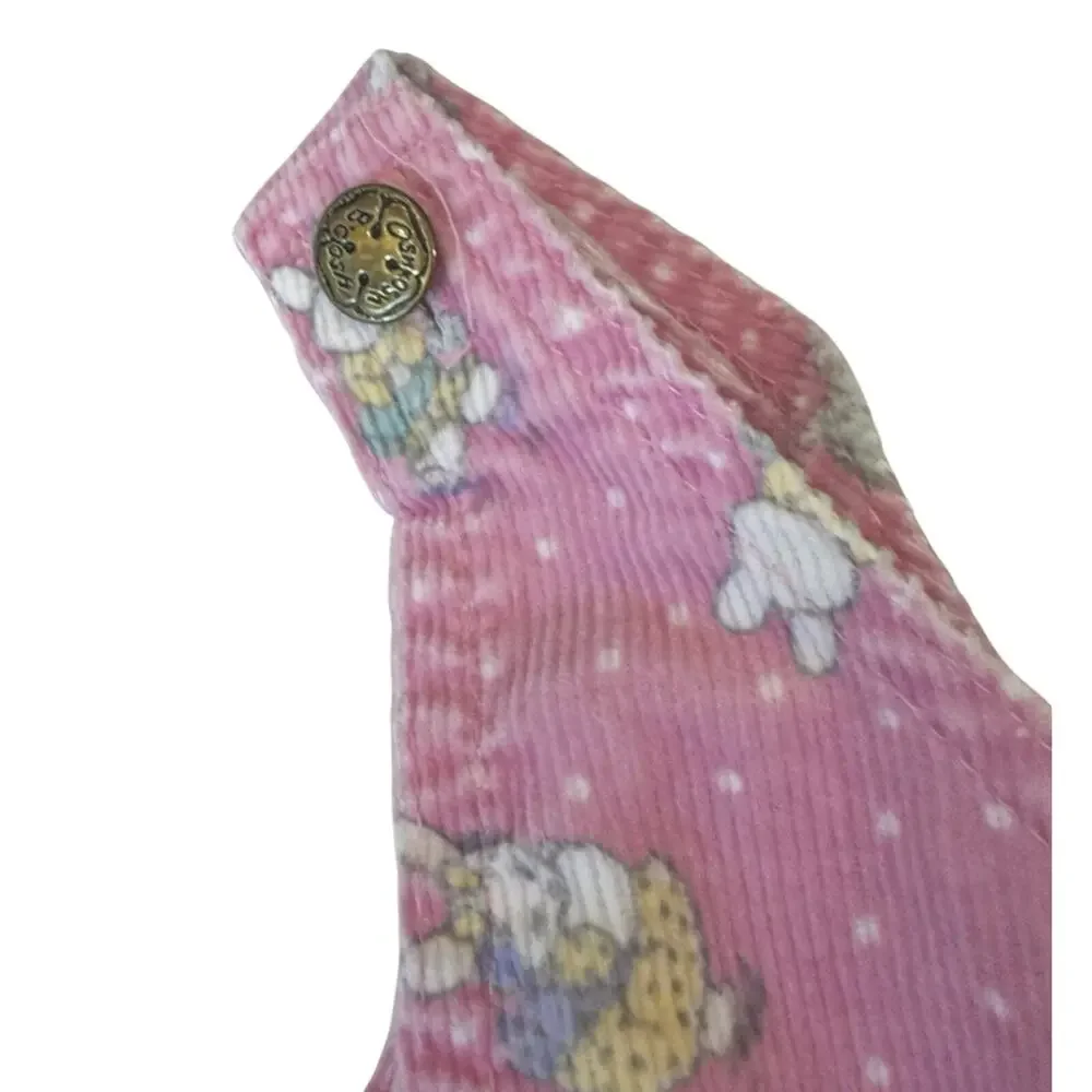 Vintage 90s OshKosh B'gosh Pink Bunny Corduroy Overalls size 2T Made USA